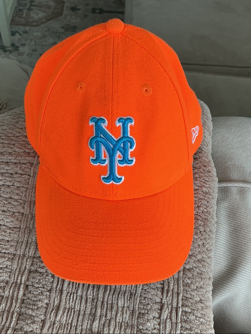 New Era Kids Orange New York Mets Cap with Blue Logo